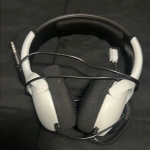 Over-Ear Wired Headphones in White and Black